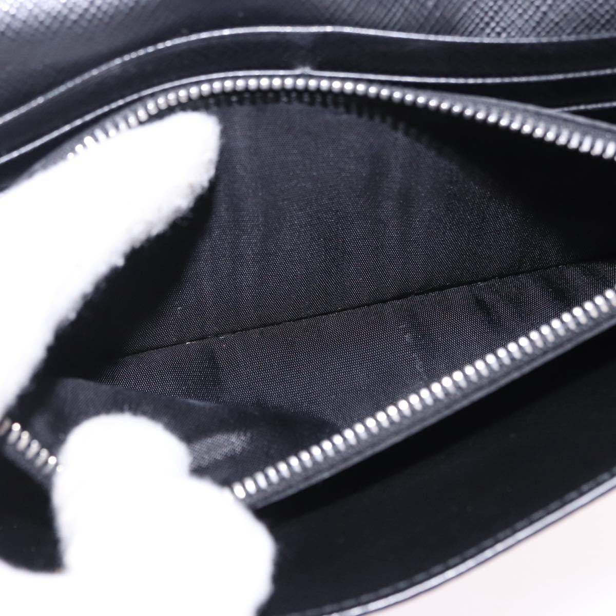 Prada Saffiano Leather Black Leather Wallets Accessory (Pre-Owned)