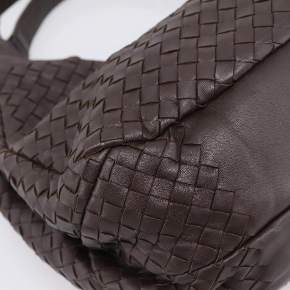 Bottega Veneta Campana Hobo Intrecciato Nappa Brown Leather Shoulder Bag Bag (Pre-Owned)