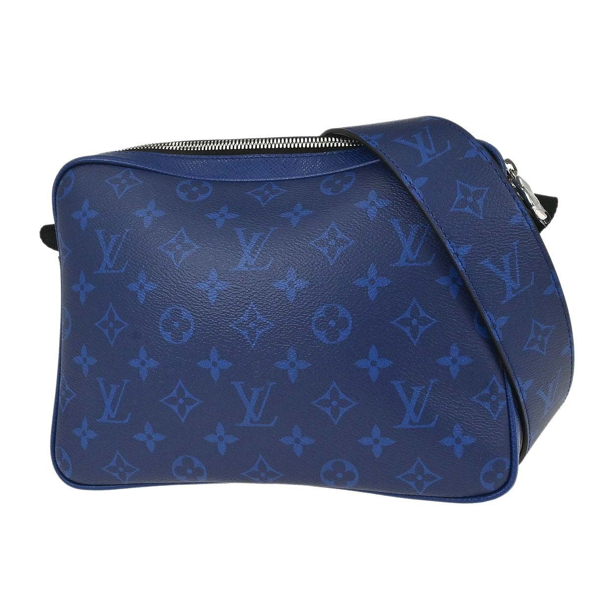 Louis Vuitton Outdoor Bumbag Monogram Taigarama Blue Leather Shoulder Bag Bag (Pre-Owned)