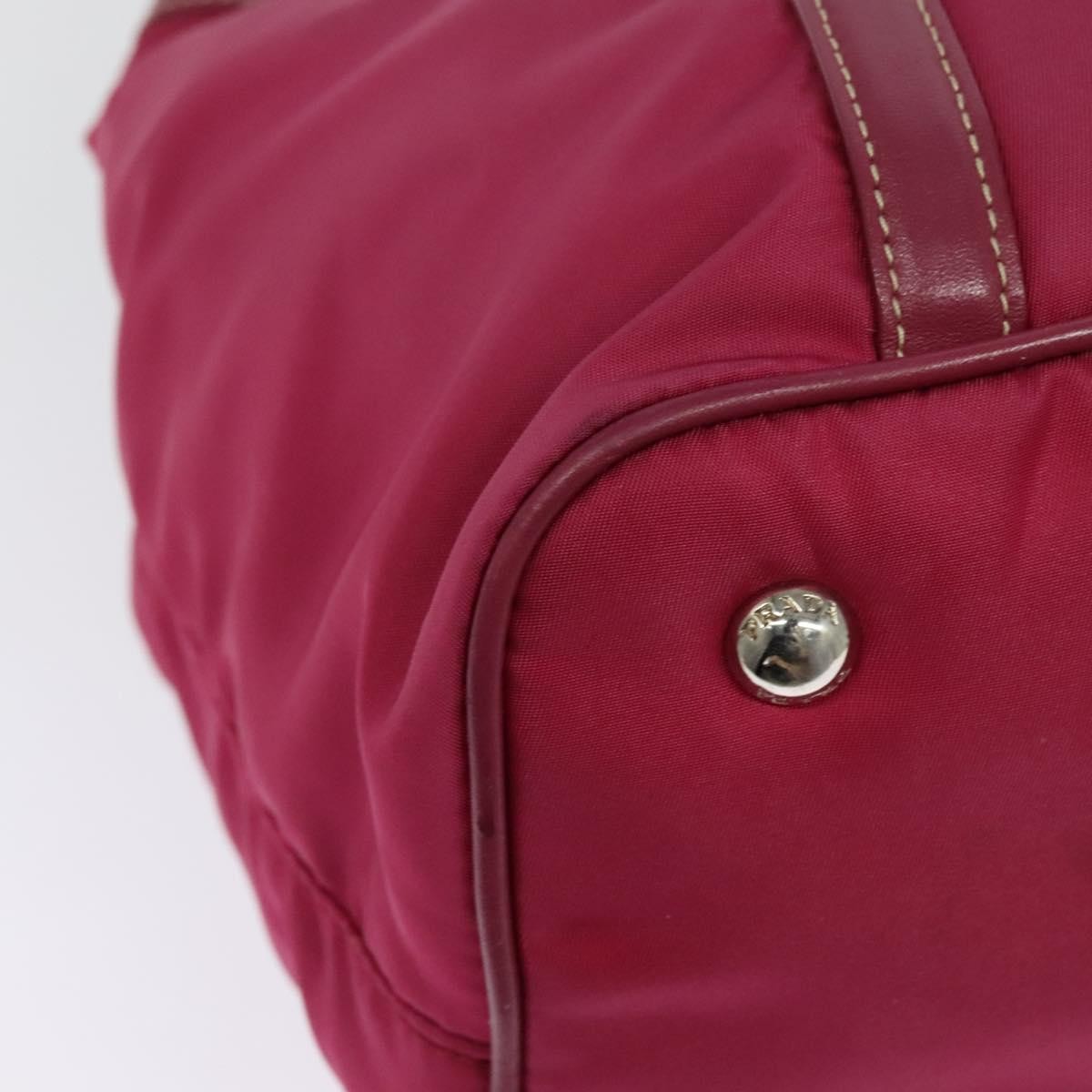 Prada Convertible Belted Hobo Tessuto With Leather Pink Nylon Shoulder Bag Bag (Pre-Owned)