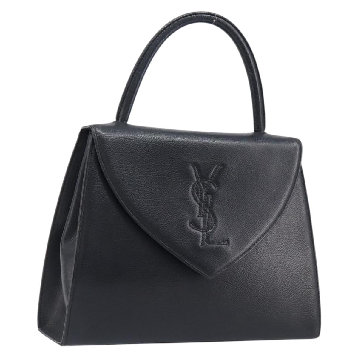 Saint Laurent Handbag Leather Black Leather Handbag (Pre-Owned)