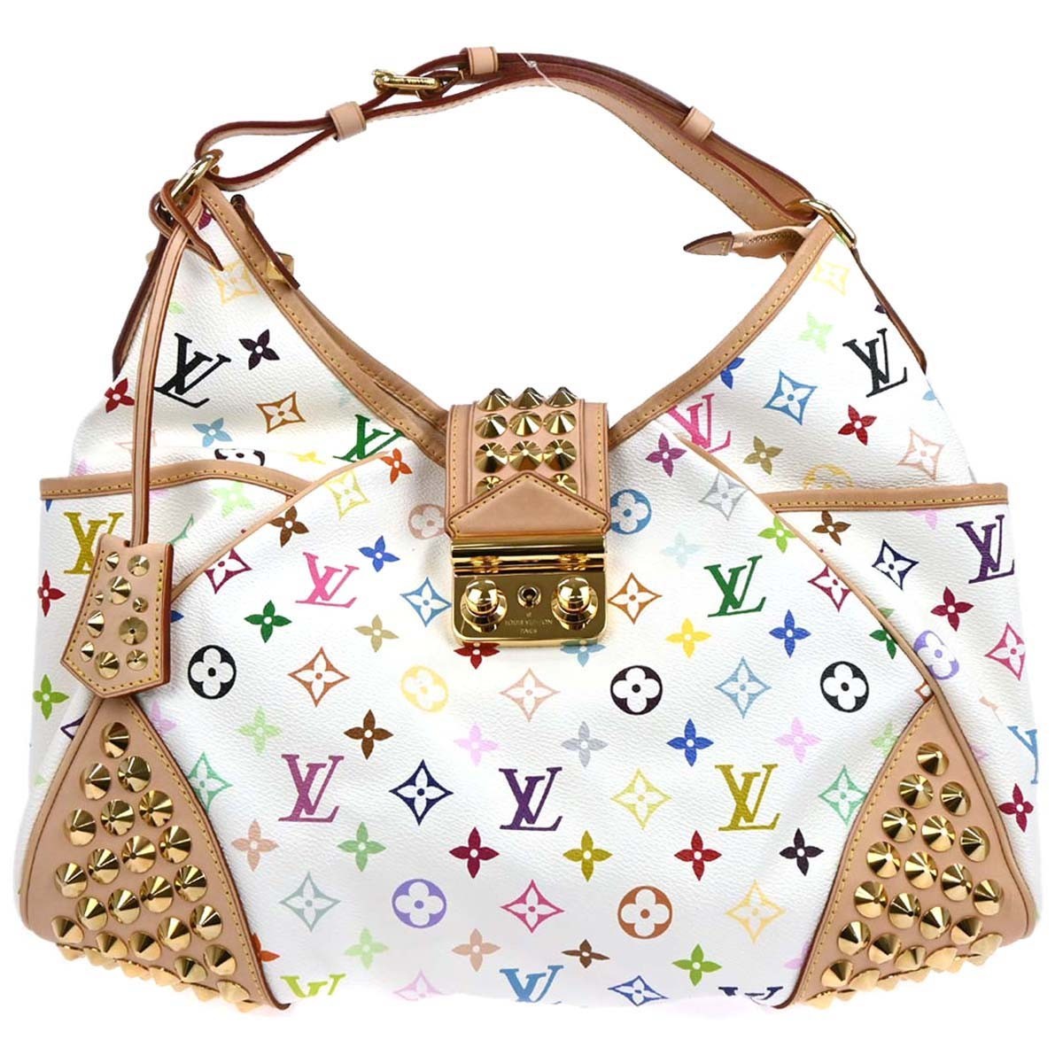 Louis Vuitton Chrissie Monogram Multicolor White Canvas Handbag (Pre-Owned)