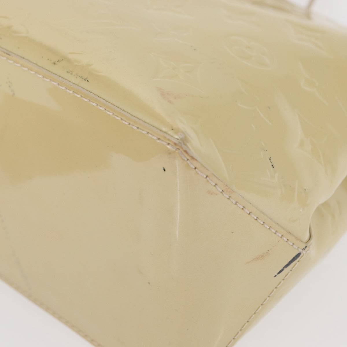 Louis Vuitton Wilshire Monogram Vernis Beige Patent_Leather Handbag (Pre-Owned)