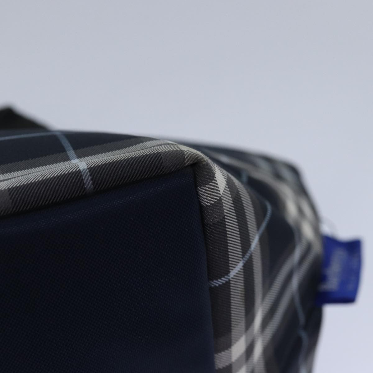 Burberry Nova Check Blue Label Nylon Navy Nylon Handbag (Pre-Owned)