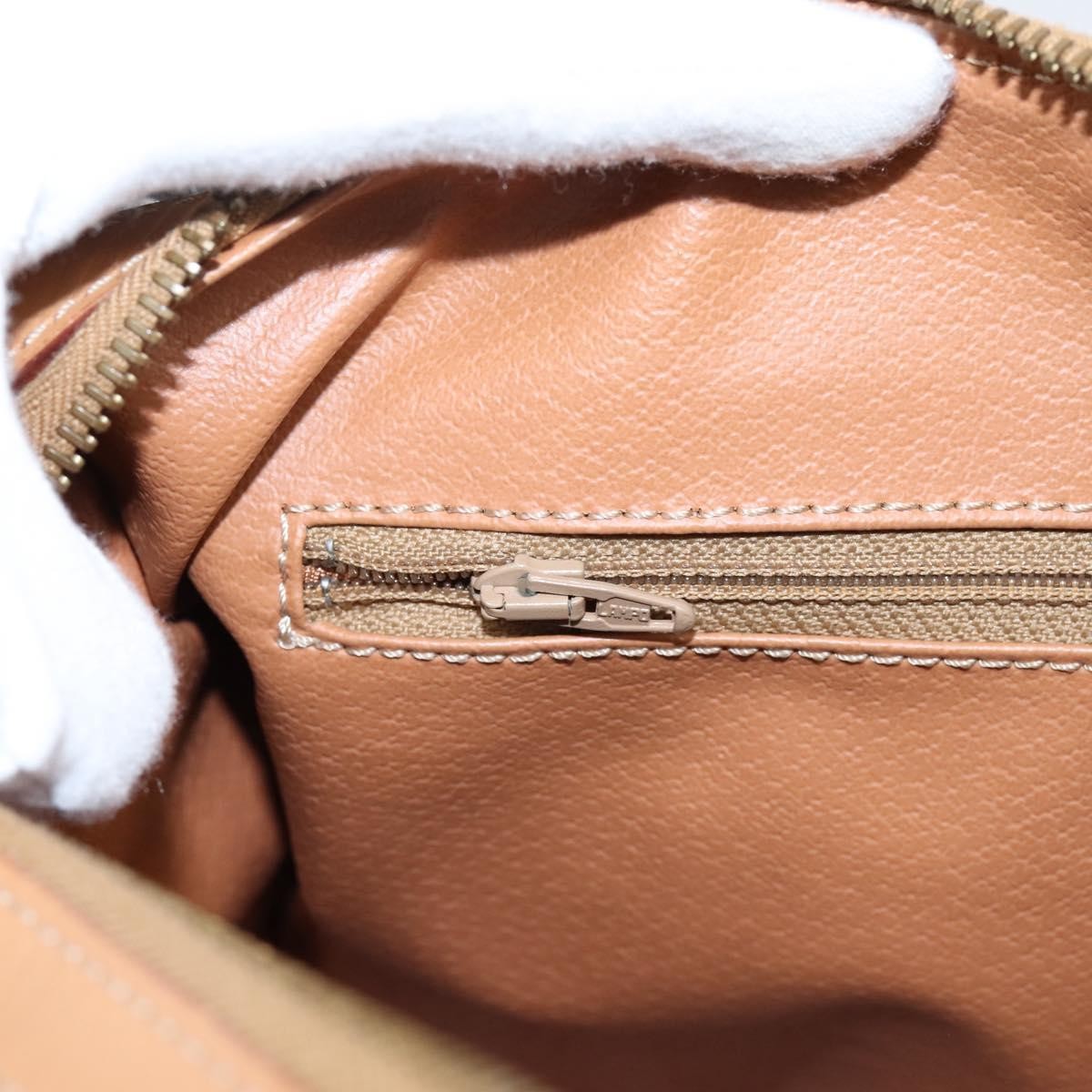 Celine Boston Triomphe Xl Coated Canvas Brown Pvc Handbag (Pre-Owned)