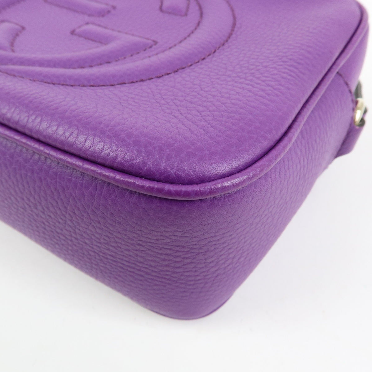 Gucci Soho Disco Leather Purple Leather Crossbody Bag Bag (Pre-Owned)