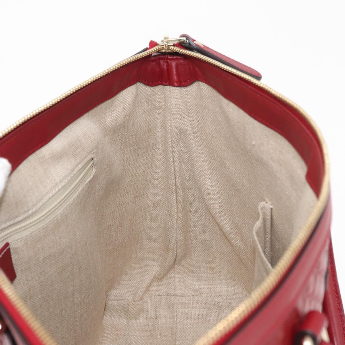 Gucci Margaux Microguccissima Leather Red Leather Tote Bag Bag (Pre-Owned)