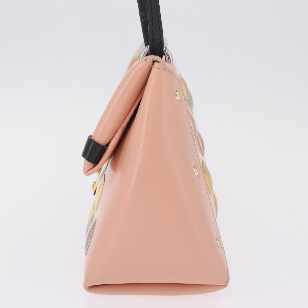 Louis Vuitton Sac Triangle Embellished Glazed Calfskin Pink Leather Handbag (Pre-Owned)
