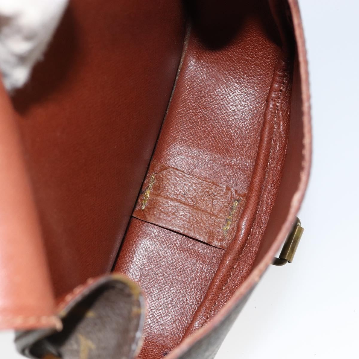 Louis Vuitton Cartouchiere Monogram Canvas Brown Canvas Shoulder Bag Bag (Pre-Owned)