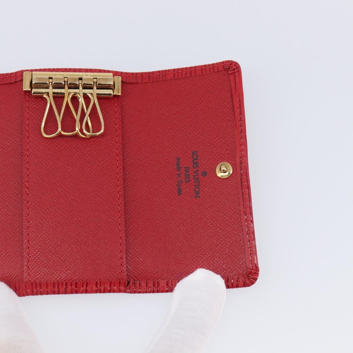 Louis Vuitton Multiclés 4 Cuir Verni Red Leather Wallets Accessory (Pre-Owned)