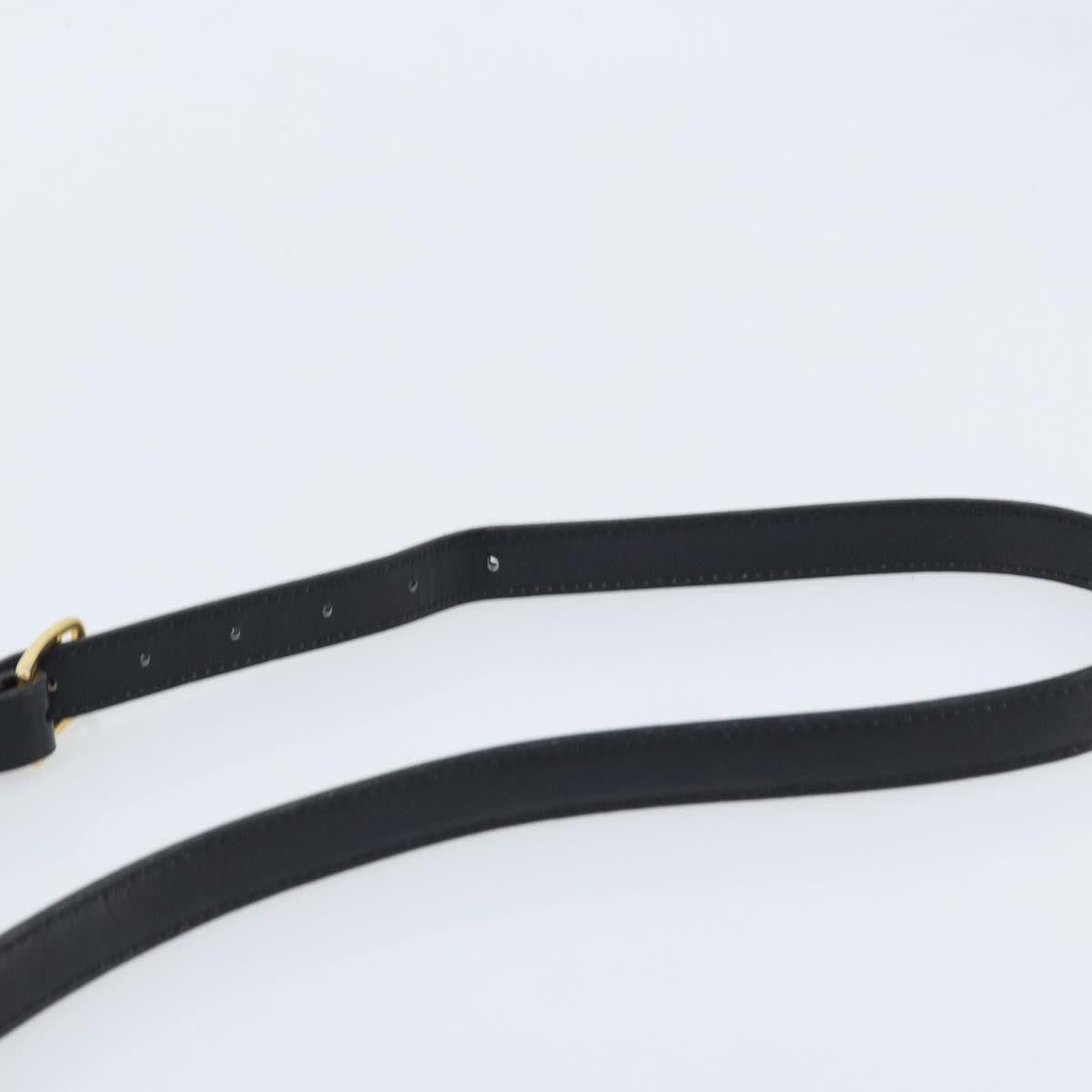 Celine Shoulder Leather Black Leather Shoulder Bag Bag (Pre-Owned)