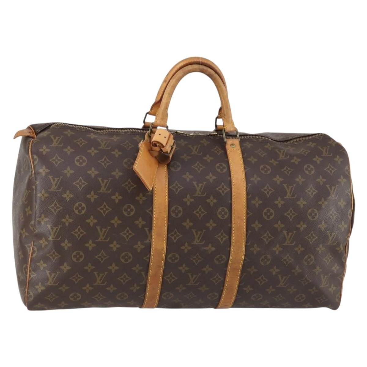 Louis Vuitton Keepall Monogram Canvas Brown Canvas Travel Bag Bag (Pre-Owned)