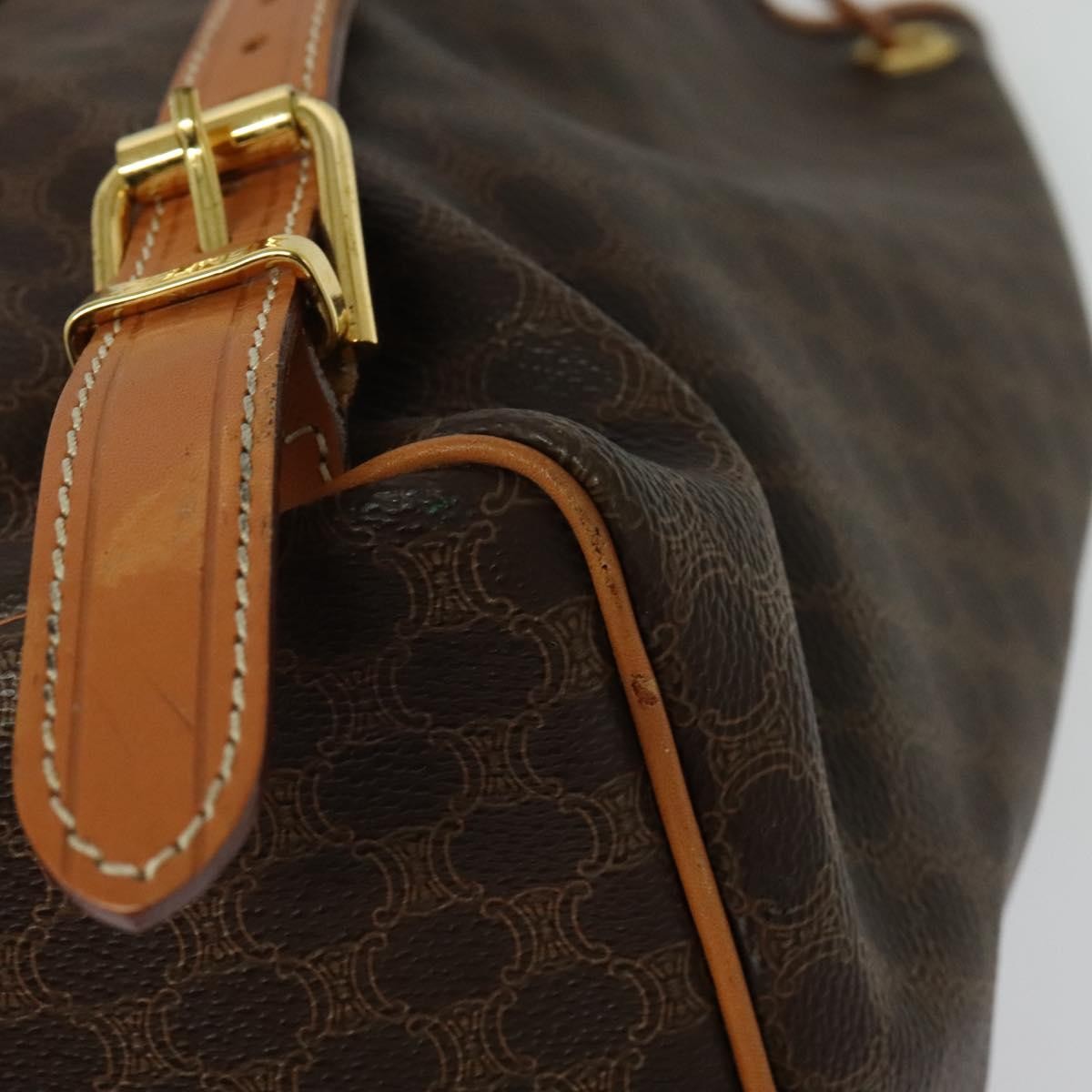 Celine Vintage Macadam Canvas And Leather Brown Pvc Backpack Bag (Pre-Owned)