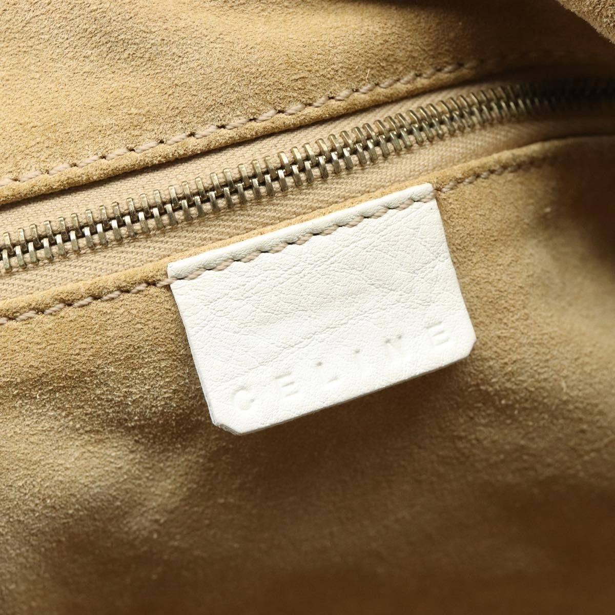 Celine Handbag Leather White Leather Handbag (Pre-Owned)