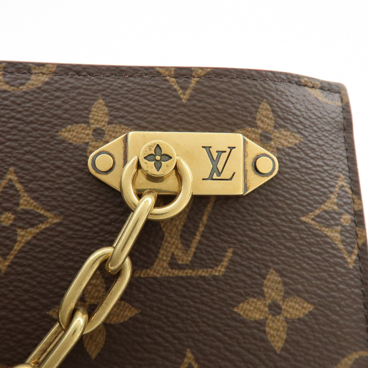 Louis Vuitton Legacy Chain Clutch Monogram Canvas Brown Canvas Clutche & Pouche Bag (Pre-Owned)