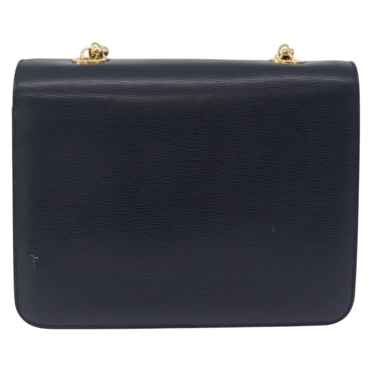 Chloe Shoulder Bag Leather Navy Leather Shoulder Bag Bag (Pre-Owned)