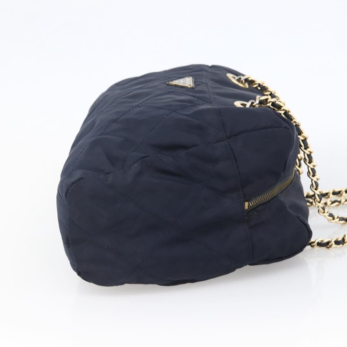 Prada Re-Edition 1995 Chain Quilted Re-Nylon Navy Nylon Tote Bag Bag (Pre-Owned)