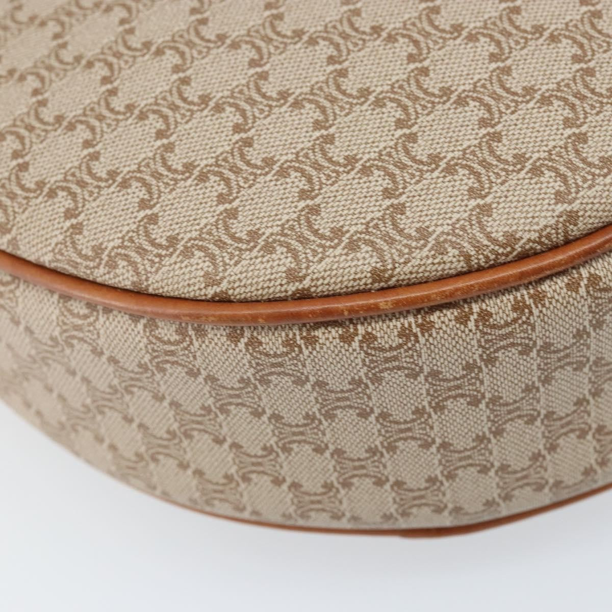 Celine Vintage Macadam Canvas And Leather Beige Canvas Shoulder Bag Bag (Pre-Owned)