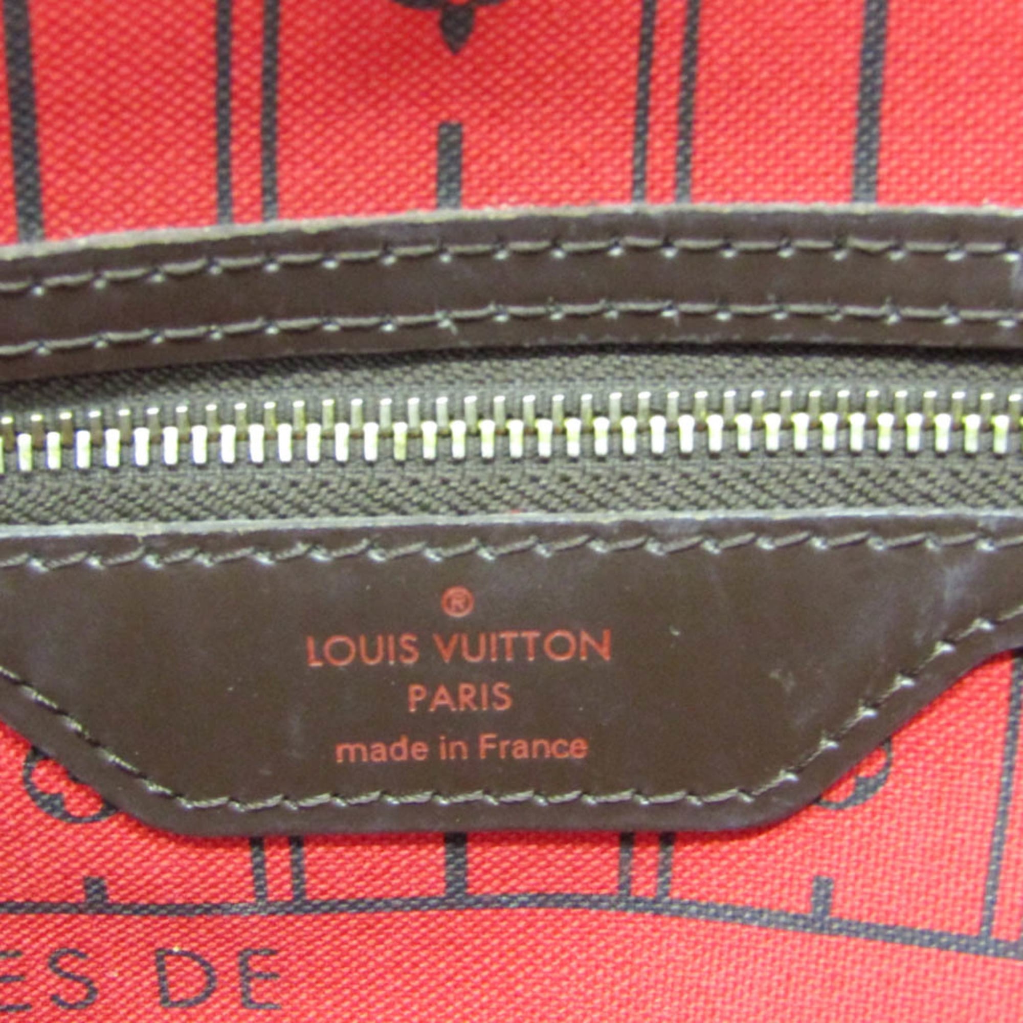 Louis Vuitton Neverfull Damier Brown Canvas Tote Bag Bag (Pre-Owned)