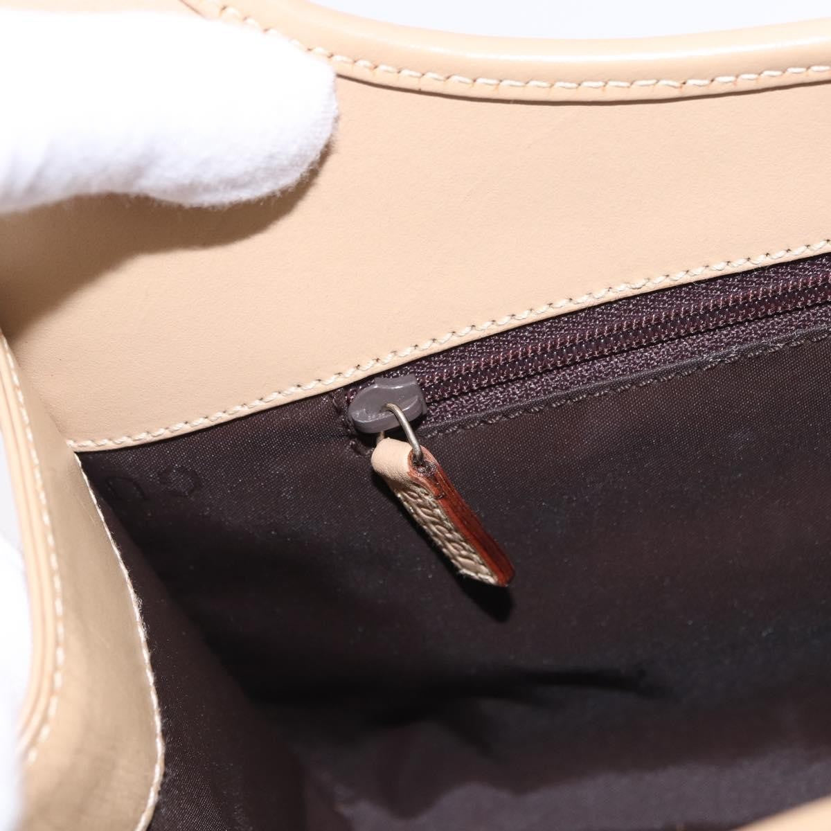 Gucci Jackie Leather Beige Leather Handbag (Pre-Owned)