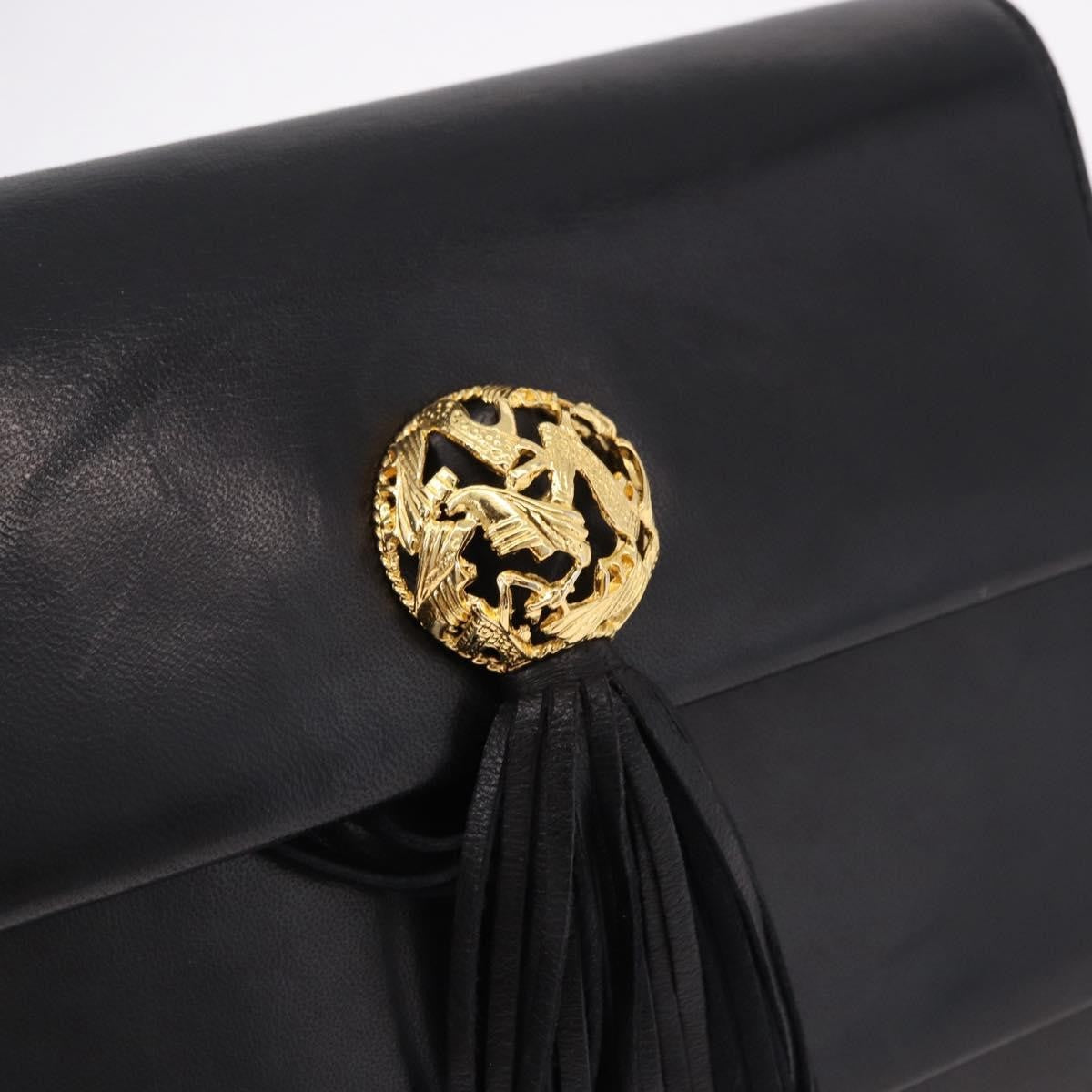 Salvatore Ferragamo Vintage Leather Black Leather Shoulder Bag Bag (Pre-Owned)