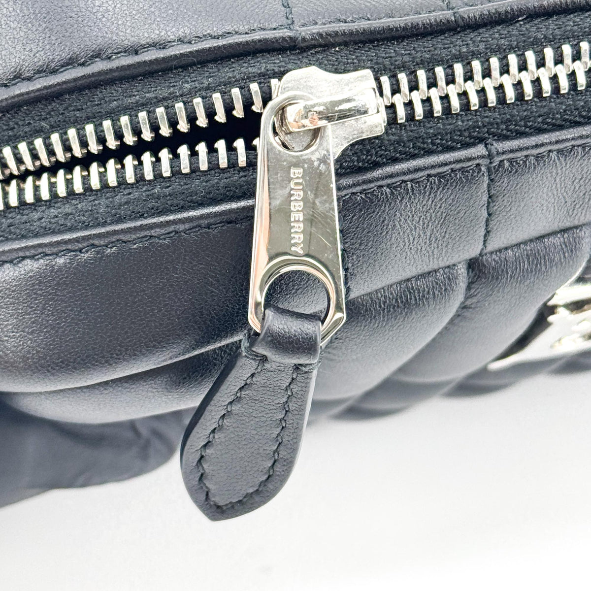 Burberry Lola Camera Quilted Leather Black Leather Shoulder Bag Bag (Pre-Owned)