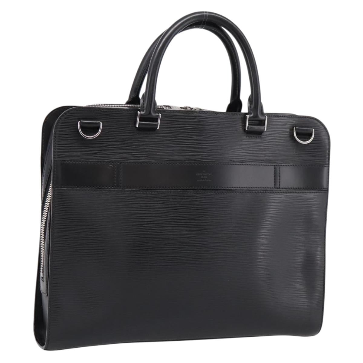 Louis Vuitton Bassano Epi Leather Black Leather Briefcase Bag (Pre-Owned)