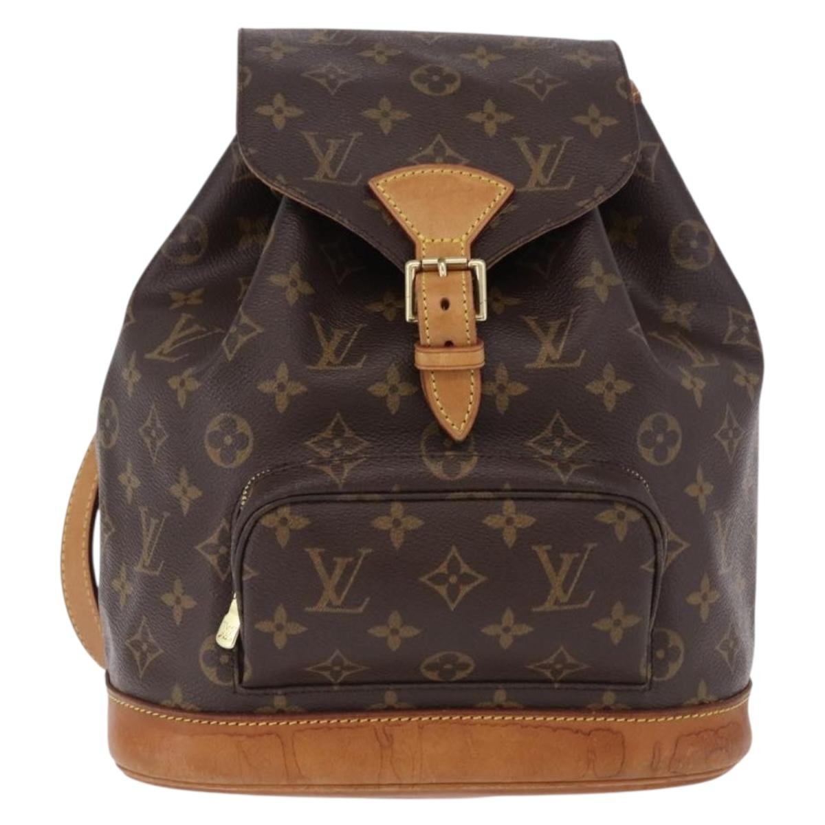 Louis Vuitton Montsouris Monogram Brown Canvas Backpack Bag (Pre-Owned)