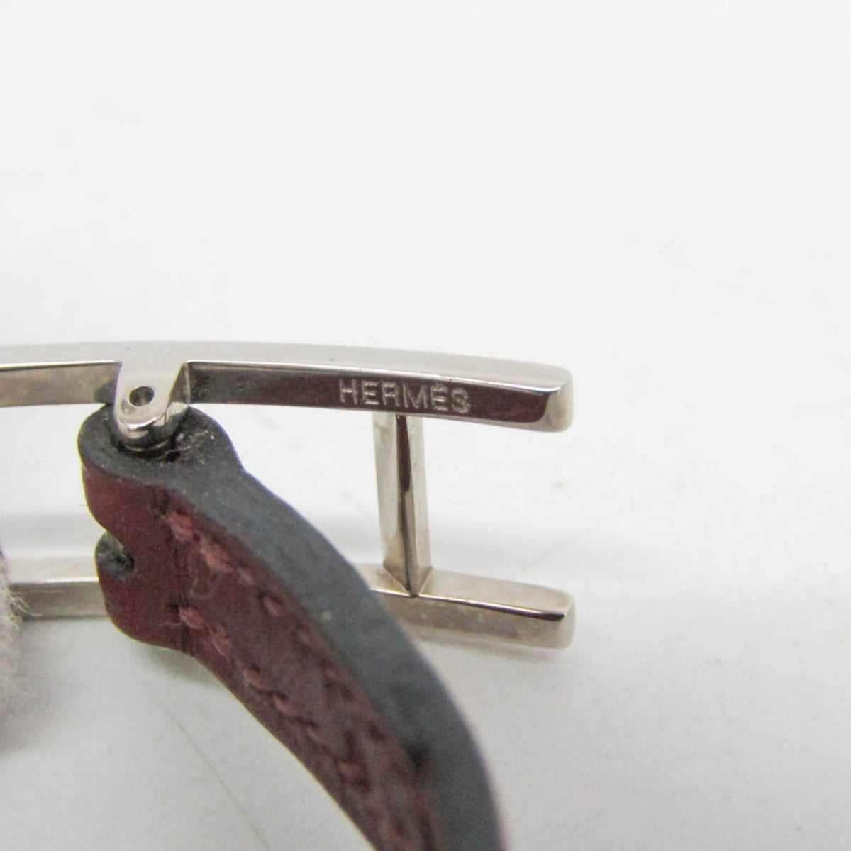 Hermes Hapi 3 Leather Burgundy Leather Bracelet Jewelry (Pre-Owned)