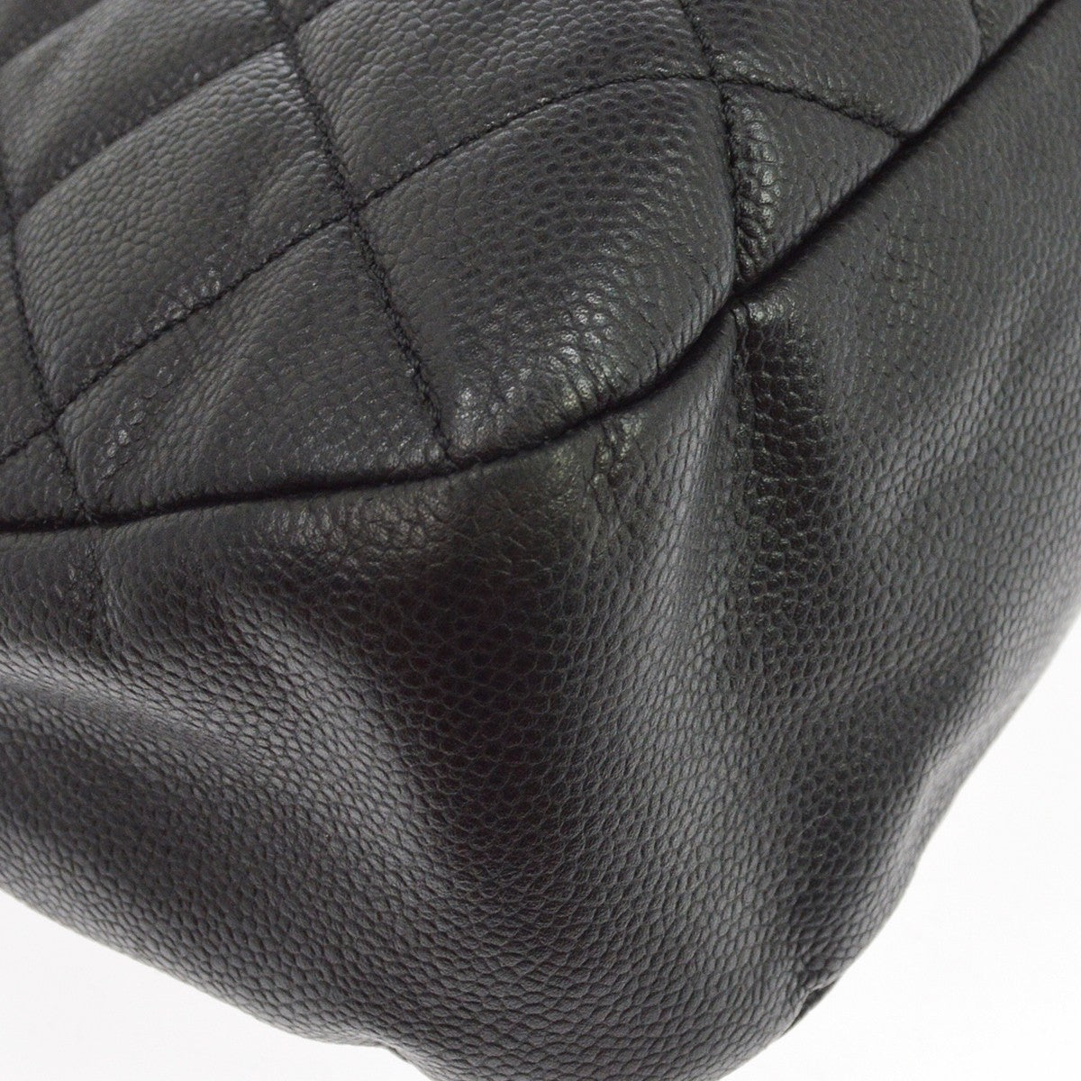 Chanel Timeless Cc Soft Quilted Caviar Black Leather Tote Bag Bag (Pre-Owned)