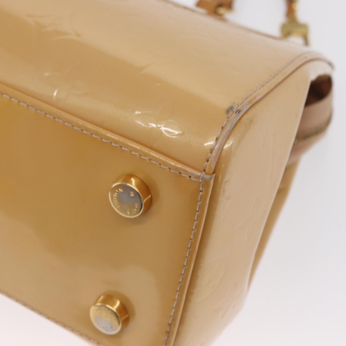 Louis Vuitton Blair Monogram Vernis Beige Patent_Leather Handbag (Pre-Owned)