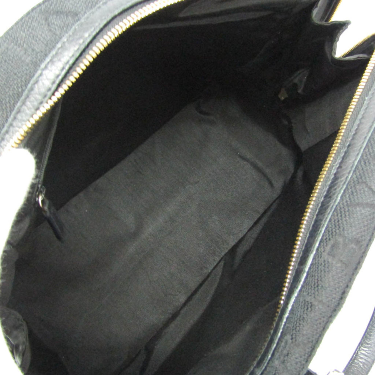 Bvlgari Logomania Canvas Black Canvas Handbag (Pre-Owned)