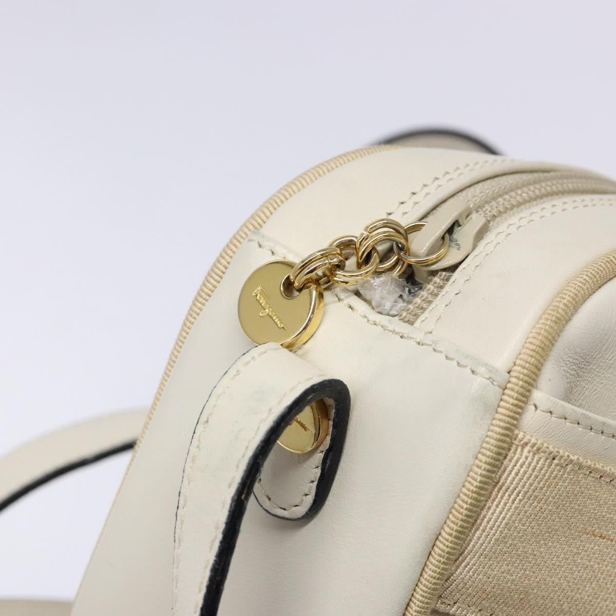 Salvatore Ferragamo Vala Leather Beige Leather Shoulder Bag Bag (Pre-Owned)