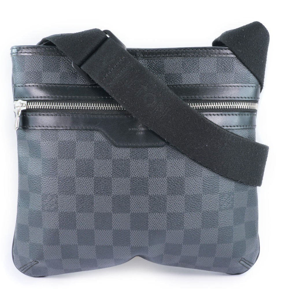 Louis Vuitton Thomas Damier Graphite Black Canvas Shoulder Bag Bag (Pre-Owned)