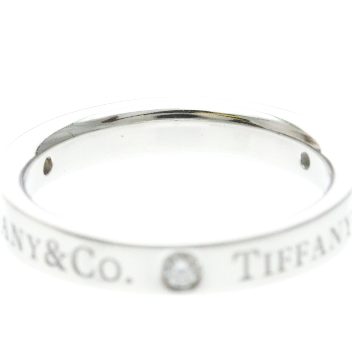 Tiffany & Co. Flat Platinum Silver Platinum Ring Jewelry (Pre-Owned)