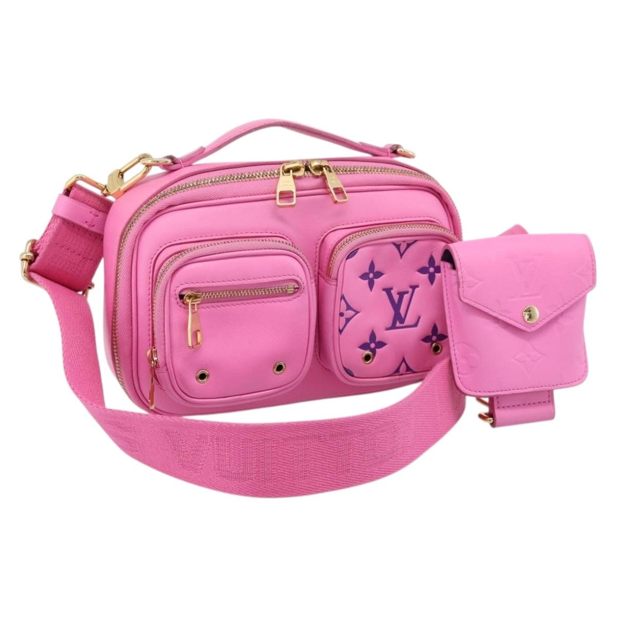 Louis Vuitton Utility Monogram Canvas Pink Leather Crossbody Bag Bag (Pre-Owned)