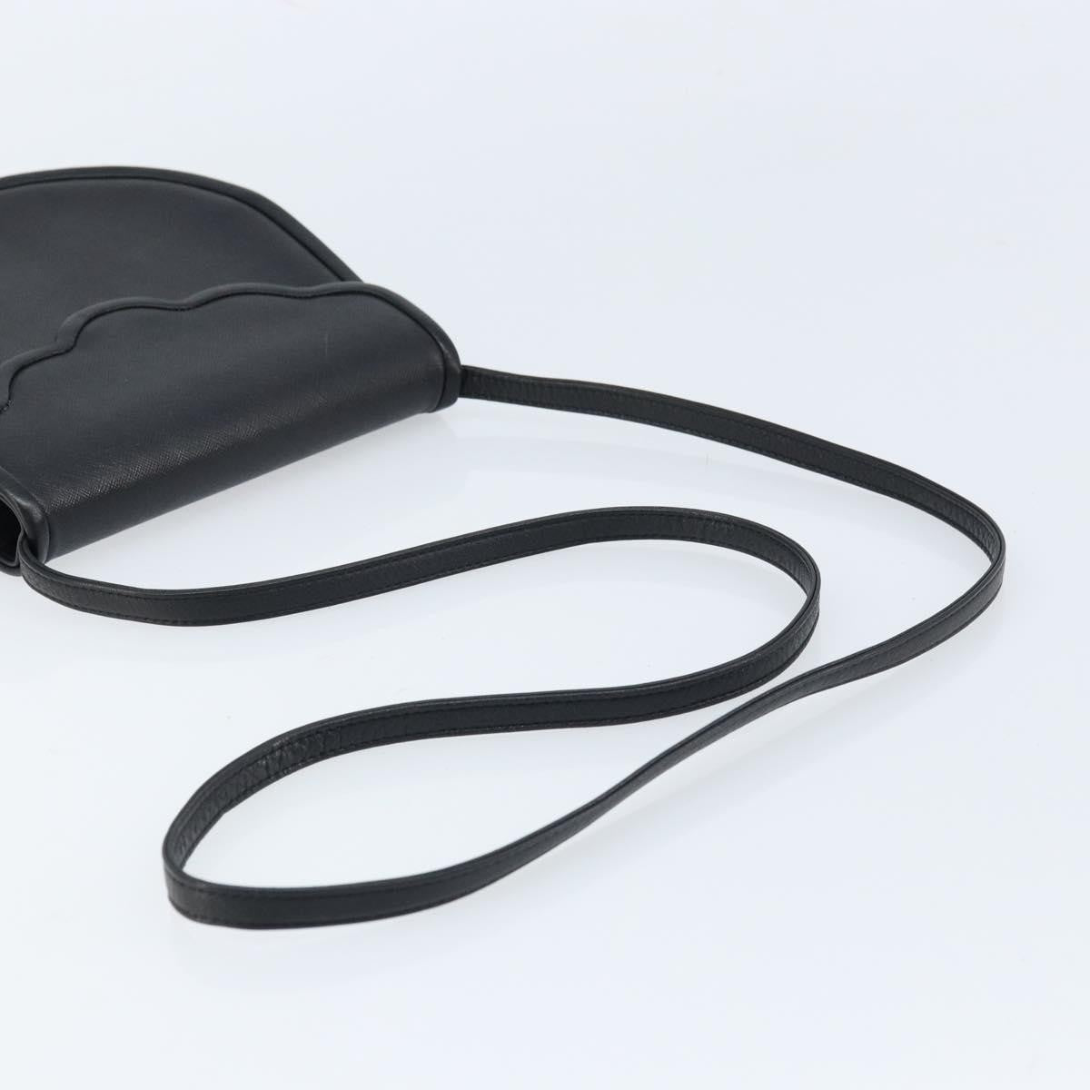 Saint Laurent Vintage Leather Black Leather Shoulder Bag Bag (Pre-Owned)