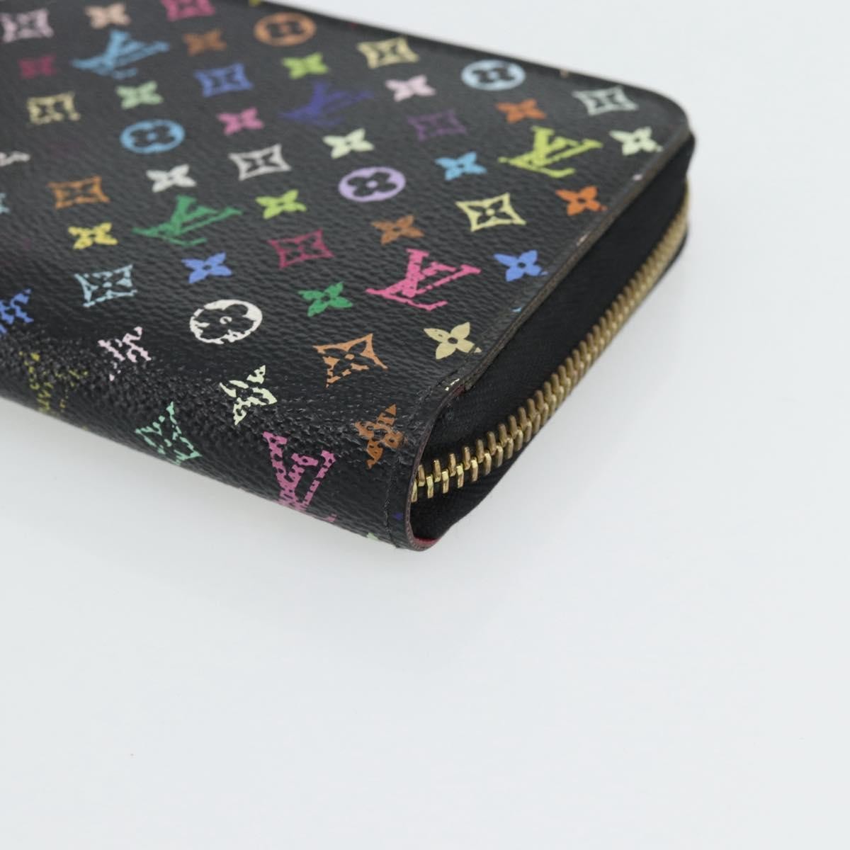 Louis Vuitton Aerogram Zippy Leather Black Canvas Wallets Accessory (Pre-Owned)