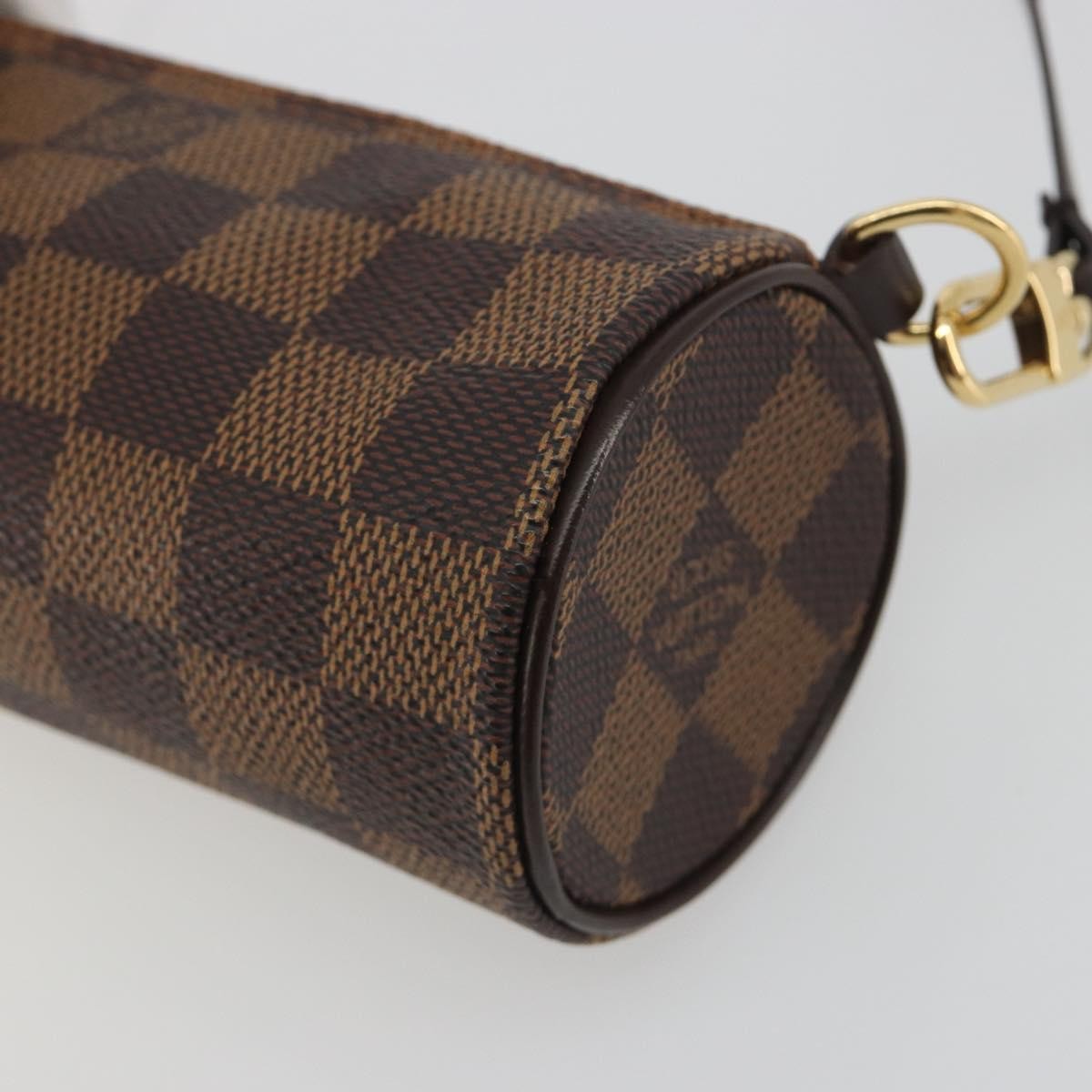 Louis Vuitton Papillon Pochette Damier Brown Canvas Clutche & Pouche Bag (Pre-Owned)