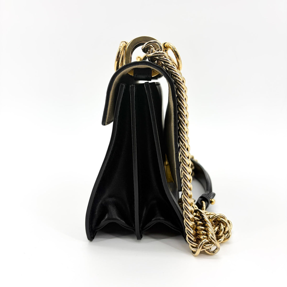 Fendi Kan I Zucca Embossed Leather Black Leather Shoulder Bag Bag (Pre-Owned)