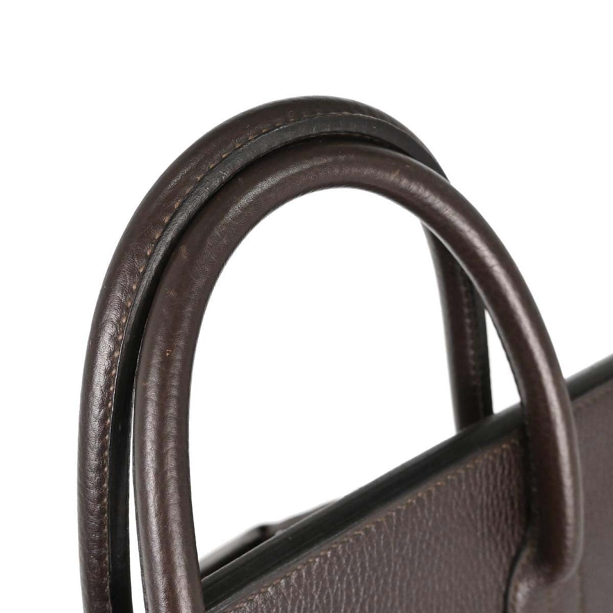 Hermes Hac Birkin Brown Ardennes With Gold Hardware Brown Leather Handbag (Pre-Owned)