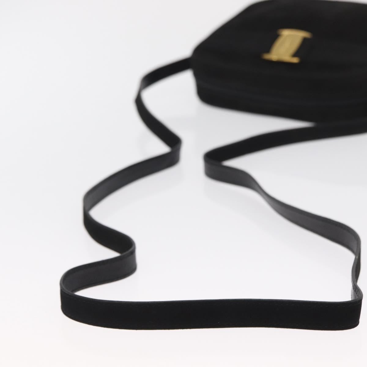 Salvatore Ferragamo Vala Clutch Suede Black Suede Clutche & Pouche Bag (Pre-Owned)