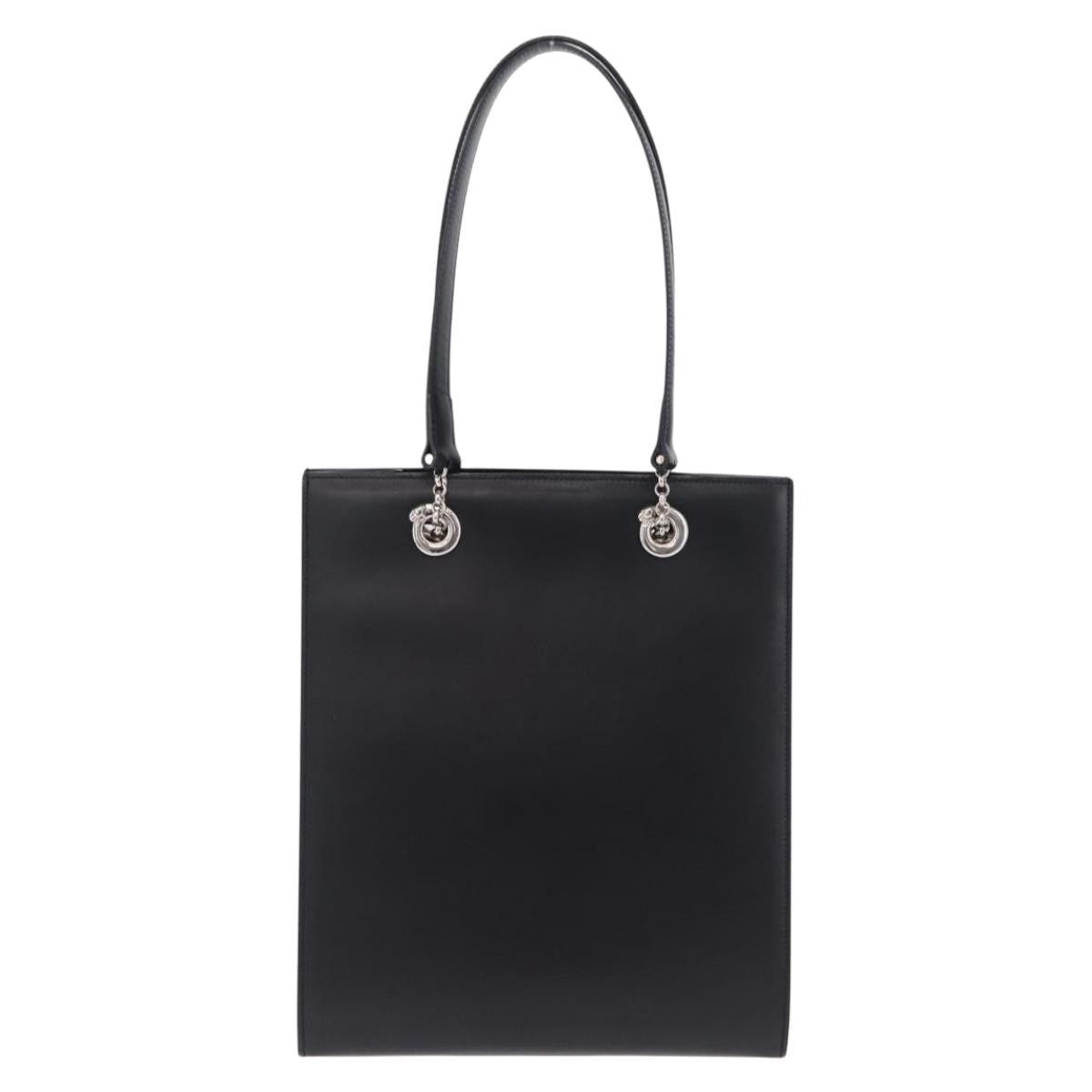 Cartier Panthère Shoulder Leather Black Leather Shoulder Bag Bag (Pre-Owned)
