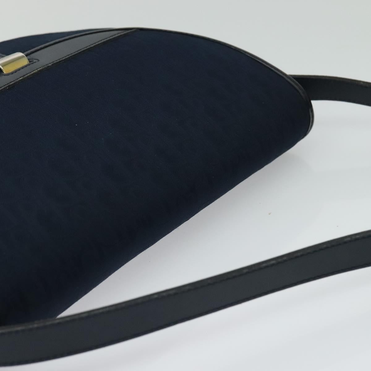Christian Dior Vintage Trotter Canvas Navy Canvas Shoulder Bag Bag (Pre-Owned)