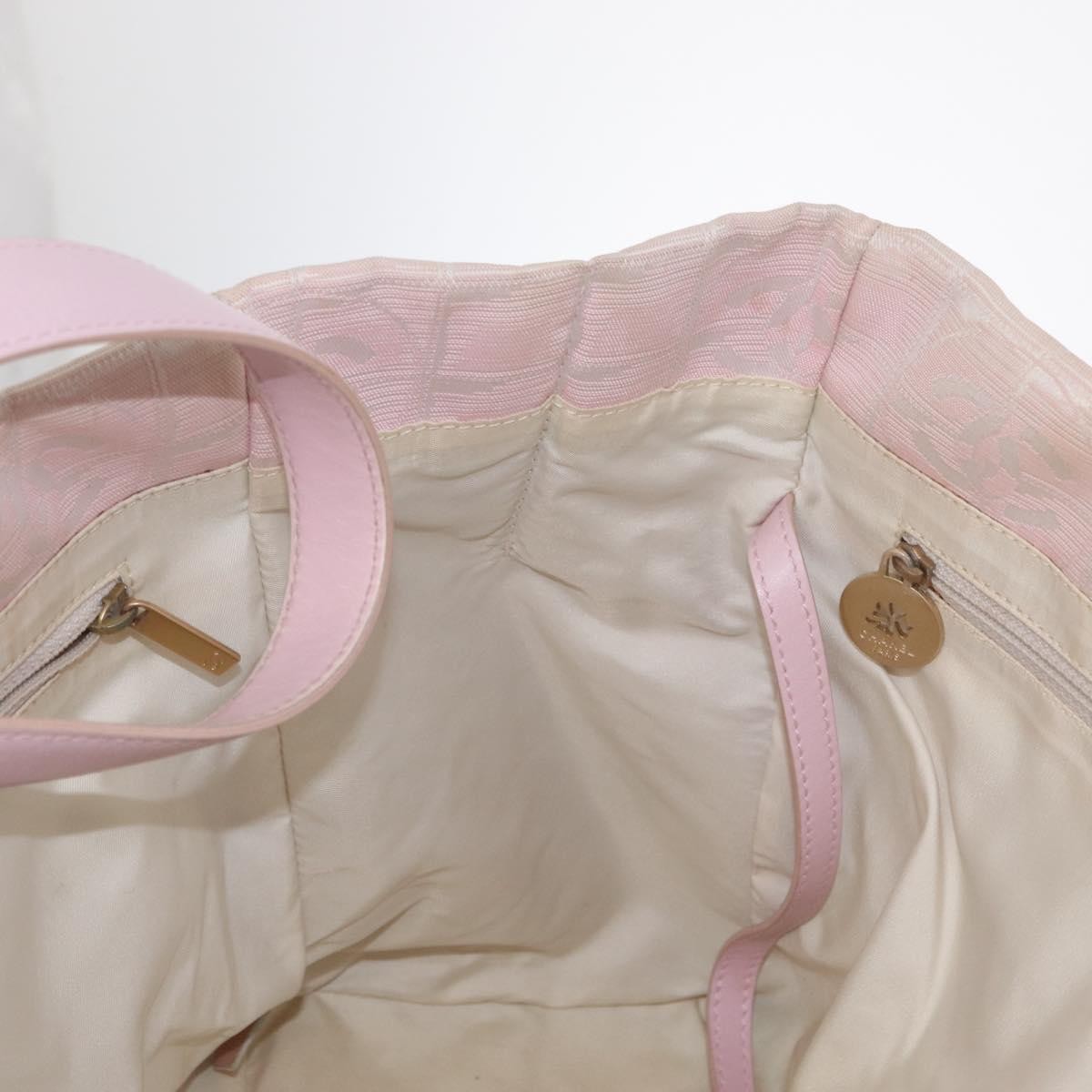 Chanel Travel Line Tote Nylon Pink Nylon Tote Bag Bag (Pre-Owned)