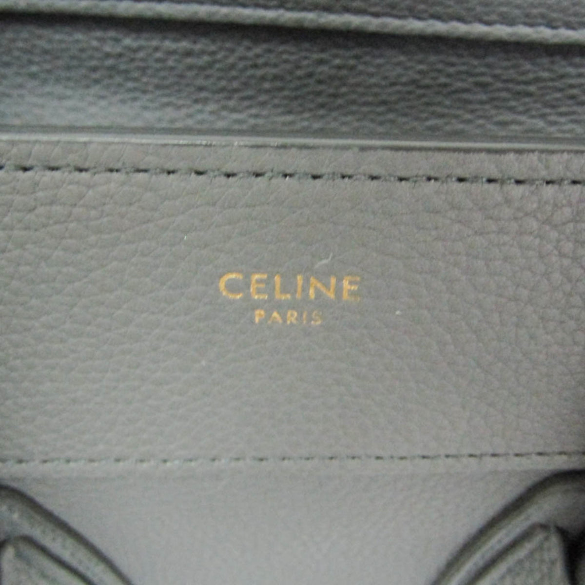 Celine Luggage Smooth Leather Gray Leather Handbag (Pre-Owned)