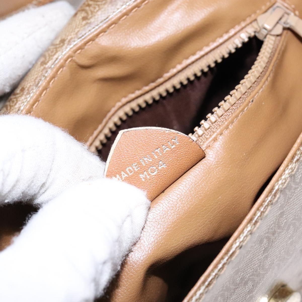 Celine Macadam Shoulder Pvc Leather Beige Canvas Bag (Pre-Owned)