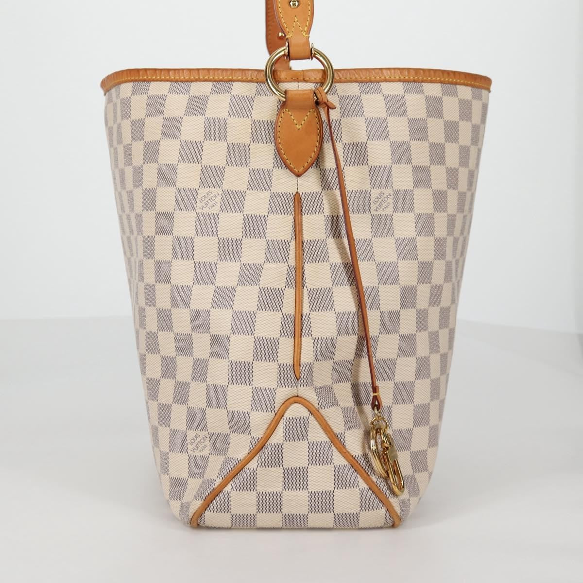 Louis Vuitton Delightful Nm Damier Ebene White Canvas Bag (Pre-Owned)