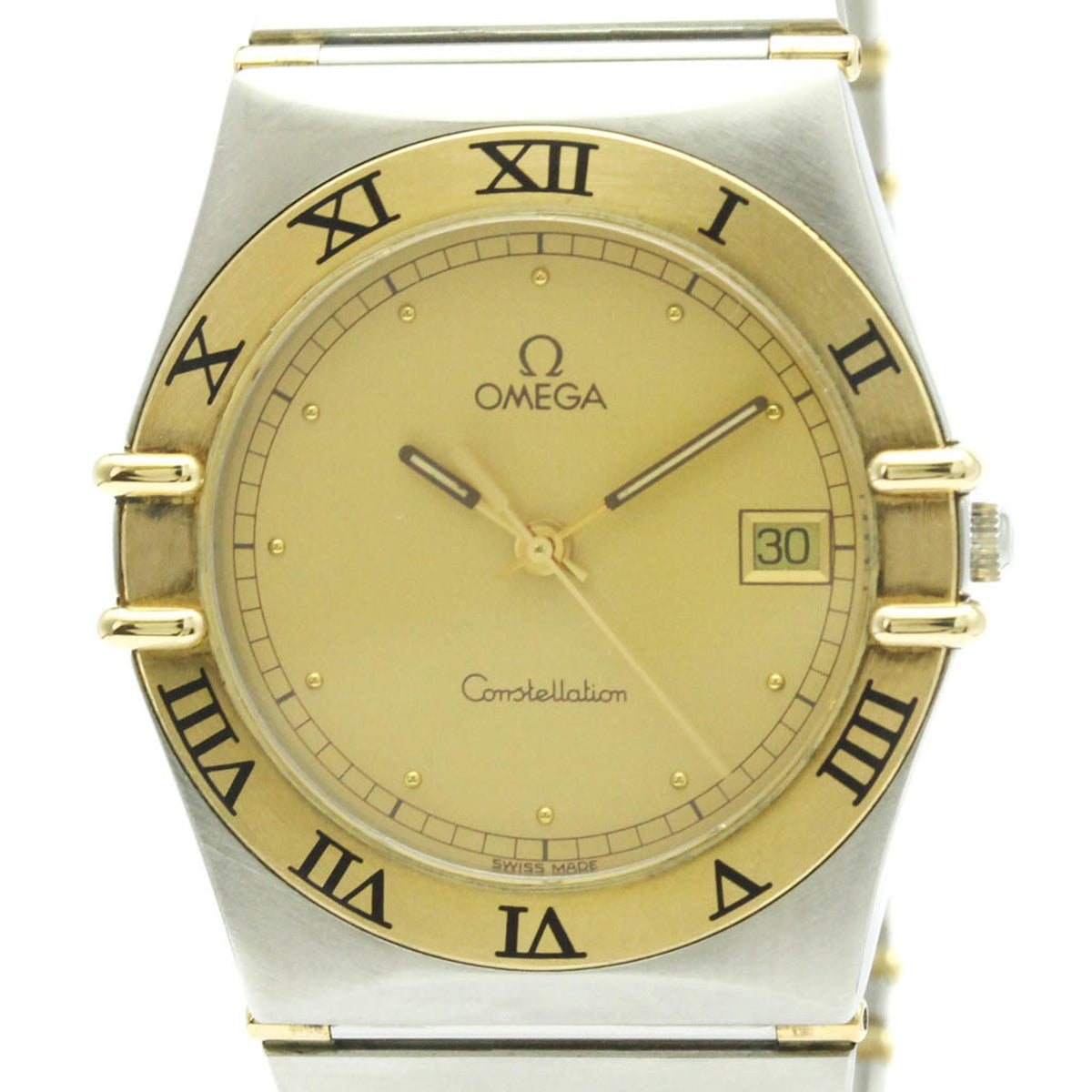 Omega Constellation Quartz Stainless Steel And Yellow Gold Watch (Pre-Owned)