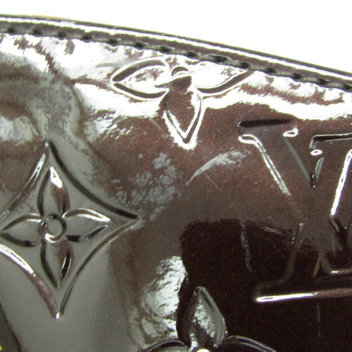 Louis Vuitton Avalon Monogram Vernis Burgundy Patent_Leather Handbag (Pre-Owned)